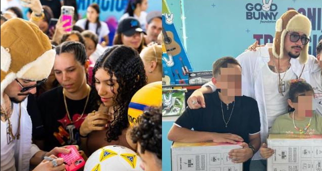 Bad Bunny realiza jornada de donación en su barrio natal