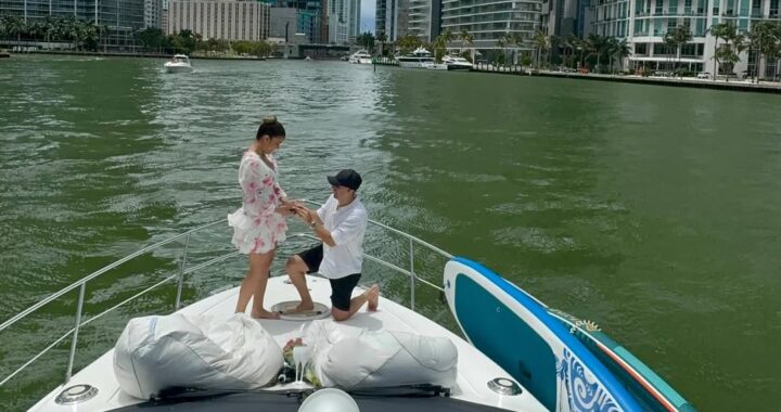 Edgar Camarasa le pidió matrimonio a Carol Riveros en un yate en Miami