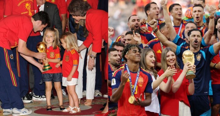 La princesa Leonor y la infanta Sofía volvieron a levantar la Copa del Mundo