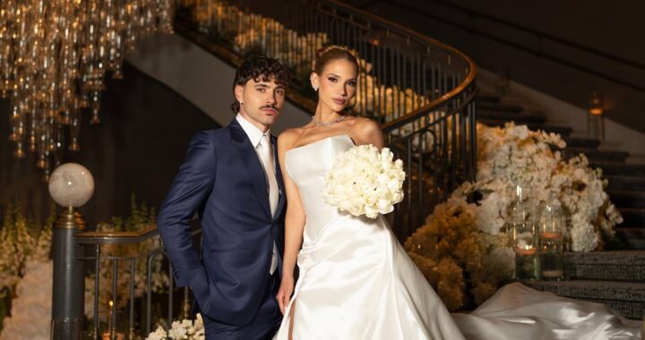 Juliana Vaccaro diseñó el vestido de sus sueños para su boda con Maurício Prado