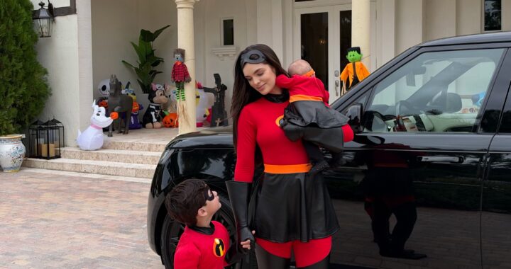 Nadia Ferreira enciende las redes vestida de «Los Increíbles» junto a sus pequeños en la previa de Halloween